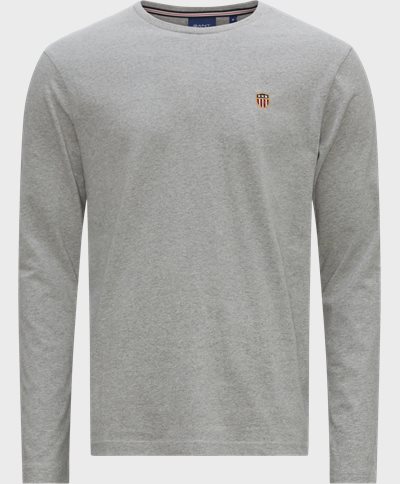 Gant T-shirts D1 BANNER SHIELD LS T-SHIRT 2004044 Grey